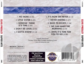 The King Elvis Presley, CD, BMG, SONY, 88697-21785-2, 2008, Super Hits