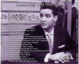 The King Elvis Presley, CD, DCR, DCR039, Doin' The Best I Can