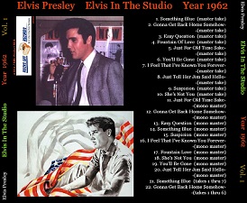 The King Elvis Presley, CD CDR Other, 2002, Elvis In The Studio, 1962, Volume 1