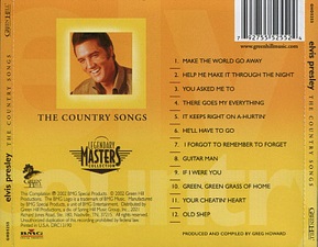 The King Elvis Presley, Back Cover / CD / The Country Songs  / GHD5255 / 2002
