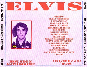 The King Elvis Presley, CDR PA, March 1, 1970, Houston