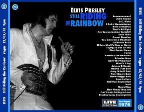 The King Elvis Presley, CDR PA, December 5, 1976, Las Vegas, Nevada, Still Riding The Rainbow