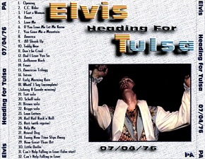 The King Elvis Presley, CDR PA, July 4, 1976, Tulsa, Oklahoma, Heading For Tulsa