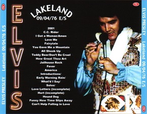 The King Elvis Presley, CDR PA, September 4, 1976, Lakeland, Florida, Lakeland