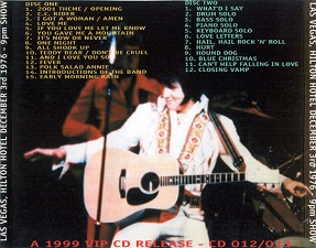 The King Elvis Presley, CD CDR Other, 1976, Winter Season In Las Vegas Volume 2