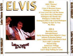 The King Elvis Presley, CD CDR Other, 1976, Lake Tahoe