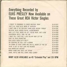 The King Elvis Presley, single, RCA 47-6643, 1956, Love Me Tender / Anyway You Want Me