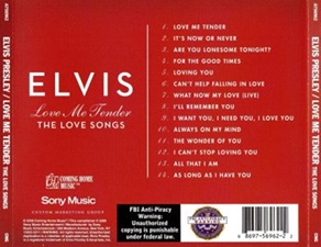 The King Elvis Presley, CD, 88697-56962-2, 2009, Love Me Tender - The Love Songs