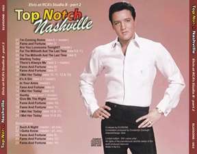 The King Elvis Presley, Bootlegs, Elvisone, 2012, Top Notch Nashville - Elvis At RCA's Studio B - Part 2
