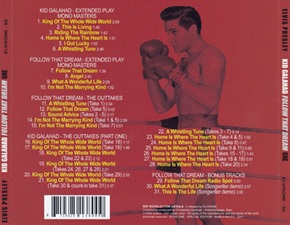 The King Elvis Presley, Bootlegs, Elvisone, 2017, Kid Galahad Follow That Dream 1961 Studio Sessions - Part One