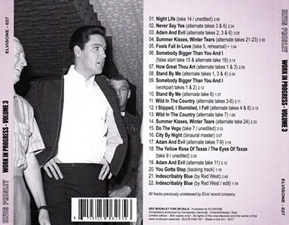 The King Elvis Presley, Bootlegs, Elvisone, 2017, Work In Progress - Volume 3