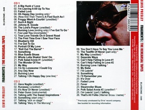 The King Elvis Presley, Bootlegs, Elvisone, 2024, 70... 72... 73... Fragments | The Rehearsal Tapes