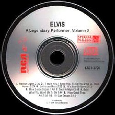 The King Elvis Presley, camden, cd, CD Cover, Elvis; A Legendary Performer, Vol.2 (Special Music Release), Cad1-2706, 1990