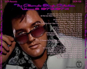 The King Elvis Presley, CD, DCR, DCR109, The Alternate Single Collection Volume 8 1972-1974