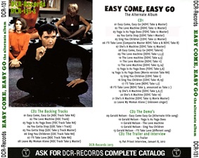 The King Elvis Presley, CD, DCR, DCR131, Easy Come, Easy Go - The Alternate Album