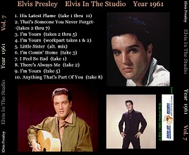 The King Elvis Presley, CD CDR Other, 2002, Elvis In The Studio, 1961, Volume 7