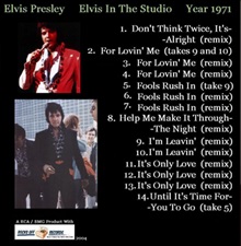 The King Elvis Presley, CD CDR Other, 2002, Elvis In The Studio, 1971, Volume 3