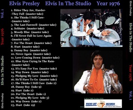 The King Elvis Presley, CD CDR Other, 2002, Elvis In The Studio, 1976, Volume 1