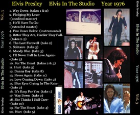 The King Elvis Presley, CD CDR Other, 2002, Elvis In The Studio, 1976, Volume 3