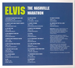 The King Elvis Presley, FTD, 074321-95406-2, July 29,2002, The Nashville Marathon