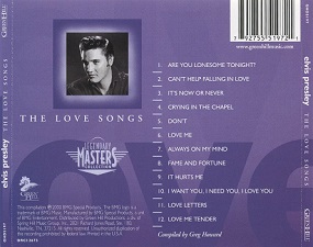 The King Elvis Presley, Back Cover / CD / The Love Songs / GHD5197 / 2000