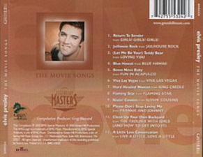 The King Elvis Presley, Back Cover / CD / The Movie Songs / GHD5324 / 2003