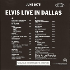 The King Elvis Presley, Import, 1987, Live In Dallas