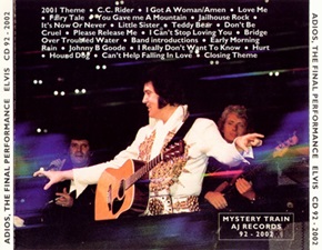 The King Elvis Presley, Import, 1993, Adios, The Final Performance