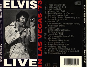 The King Elvis Presley, Import, 1993, Live In Las Vegas '73 [Second Pressing]