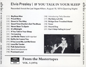 The King Elvis Presley, Import, 1994, If You Talk In Your Sleep