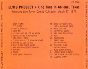 The King Elvis Presley, Import, 1994, King Time In Abilene