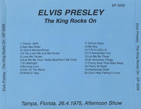 The King Elvis Presley, Import, 1995, The King Rocks Tampa