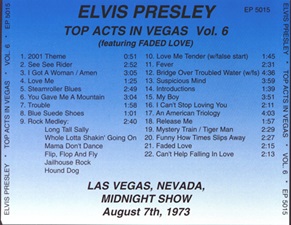 The King Elvis Presley, Import, 1995, Top Acts In Vegas Vol. 6