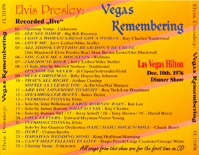 The King Elvis Presley, Import, 1995, Vegas Remembering