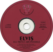 The King Elvis Presley, Import, 1996, All Things Are Possible (Third Pressing)