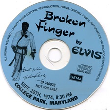 The King Elvis Presley, Import, 1996, Broken Finger By Elvis