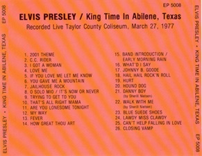 The King Elvis Presley, Import, 1996, King Time In Abilene