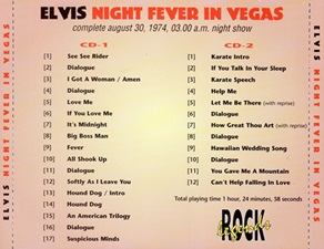 The King Elvis Presley, Import, 1996, Night Fever In Vegas