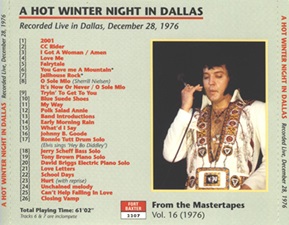 The King Elvis Presley, Import, 1998, A Hot Winter Night In Dallas  [First Pressing]