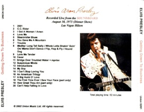 The King Elvis Presley, Import, 2002, Getting Down To Business