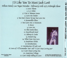 The King Elvis Presley, Import, 2002, I'd Like You To Meet Jack Lord