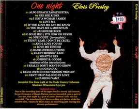 The King Elvis Presley, Import, 2004, One Night