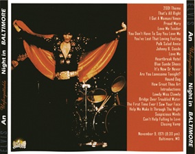 The King Elvis Presley, Import, 2007, An Unforgettable Night In Baltimore