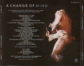 The King Elvis Presley, Import, 2009, A Change Of Mind