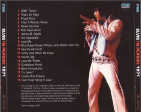 The King Elvis Presley, Import, 2011, Elvis In Person 1971