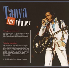 The King Elvis Presley, Import, 2013, Tanya For Dinner