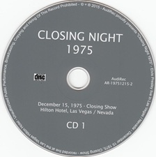 The King Elvis Presley, Import, 2015, Closing Night 1975