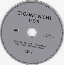 The King Elvis Presley, Import, 2015, Closing Night 1975