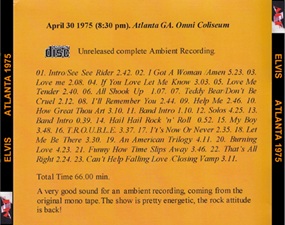 The King Elvis Presley, Import, 2016, Atlanta 1975