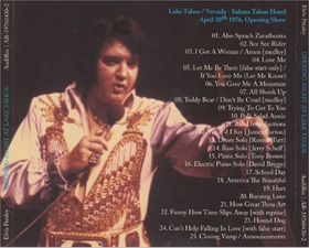 The King Elvis Presley, Import, 2016, Opening Night At Lake Tahoe